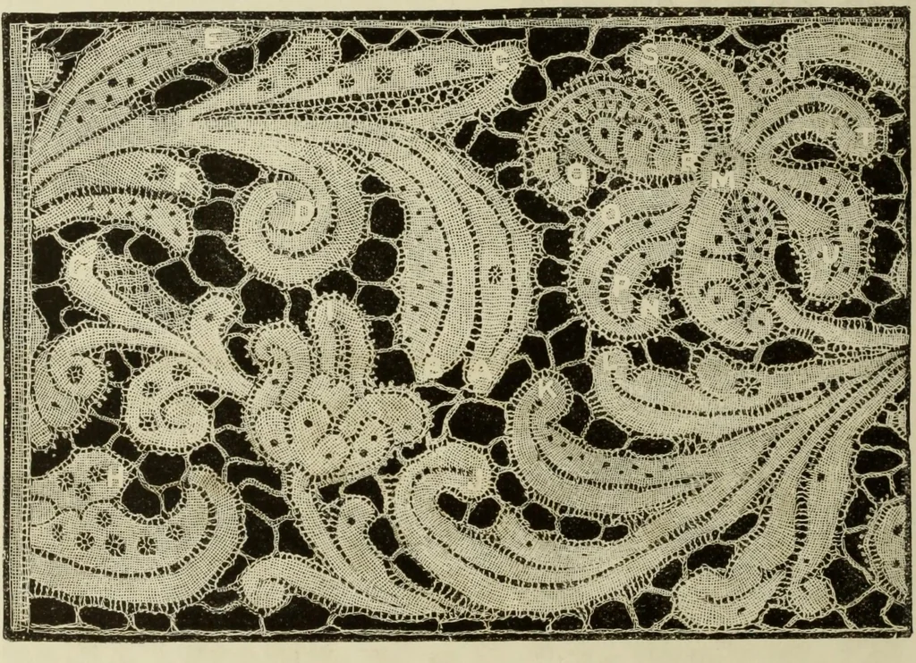 An illustration from The dictionary of needlework : an encyclopaedia of artistic, plain, and fancy needlework dealing fully with the details of all the stitches employed, the method of working, the materials used, the meaning of technical terms, and, where necessary, tracing the origin and history of the various works described, 1882, leaf 68