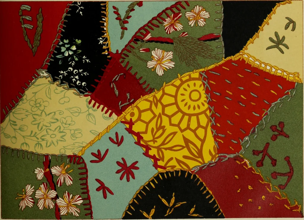An illustration from The dictionary of needlework : an encyclopaedia of artistic, plain, and fancy needlework dealing fully with the details of all the stitches employed, the method of working, the materials used, the meaning of technical terms, and, where necessary, tracing the origin and history of the various works described, 1882, leaf 81