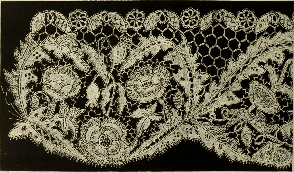An illustration from The dictionary of needlework : an encyclopaedia of artistic, plain, and fancy needlework dealing fully with the details of all the stitches employed, the method of working, the materials used, the meaning of technical terms, and, where necessary, tracing the origin and history of the various works described, 1882, leaf 84
