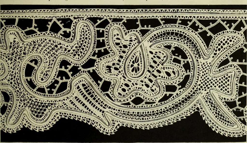 An illustration from The dictionary of needlework : an encyclopaedia of artistic, plain, and fancy needlework dealing fully with the details of all the stitches employed, the method of working, the materials used, the meaning of technical terms, and, where necessary, tracing the origin and history of the various works described, 1882, leaf 91