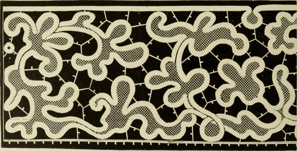An illustration from The dictionary of needlework : an encyclopaedia of artistic, plain, and fancy needlework dealing fully with the details of all the stitches employed, the method of working, the materials used, the meaning of technical terms, and, where necessary, tracing the origin and history of the various works described, 1882, leaf 92