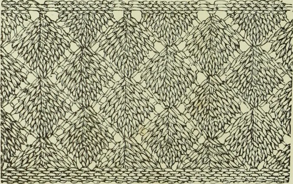An illustration from The dictionary of needlework : an encyclopaedia of artistic, plain, and fancy needlework dealing fully with the details of all the stitches employed, the method of working, the materials used, the meaning of technical terms, and, where necessary, tracing the origin and history of the various works described, 1882, leaf 11