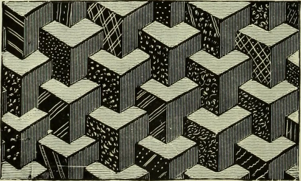 An illustration from The dictionary of needlework : an encyclopaedia of artistic, plain, and fancy needlework dealing fully with the details of all the stitches employed, the method of working, the materials used, the meaning of technical terms, and, where necessary, tracing the origin and history of the various works described, 1882, leaf 115