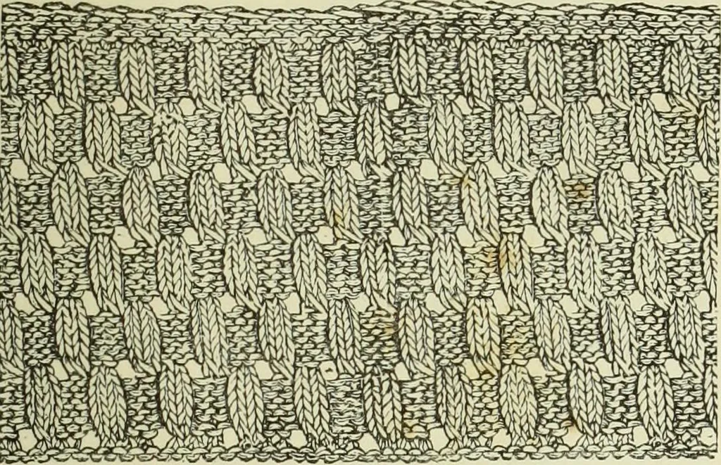 An illustration from The dictionary of needlework : an encyclopaedia of artistic, plain, and fancy needlework dealing fully with the details of all the stitches employed, the method of working, the materials used, the meaning of technical terms, and, where necessary, tracing the origin and history of the various works described, 1882, leaf 12