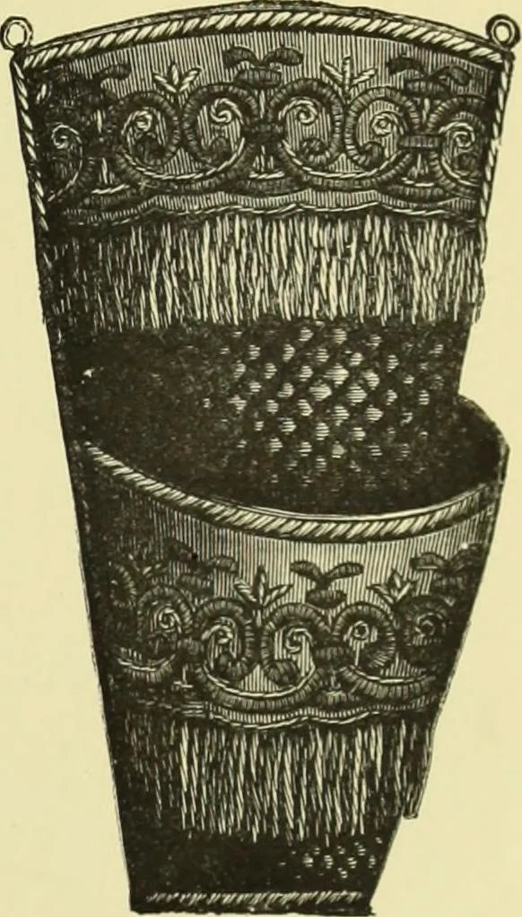 An illustration from The dictionary of needlework : an encyclopaedia of artistic, plain, and fancy needlework dealing fully with the details of all the stitches employed, the method of working, the materials used, the meaning of technical terms, and, where necessary, tracing the origin and history of the various works described, 1882, leaf 120
