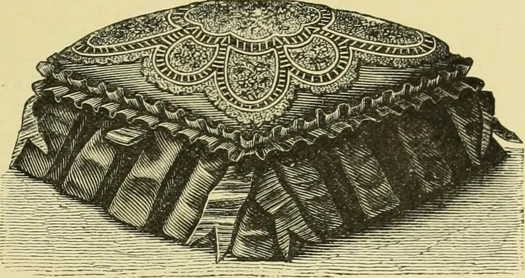 An illustration from The dictionary of needlework : an encyclopaedia of artistic, plain, and fancy needlework dealing fully with the details of all the stitches employed, the method of working, the materials used, the meaning of technical terms, and, where necessary, tracing the origin and history of the various works described, 1882, leaf 122