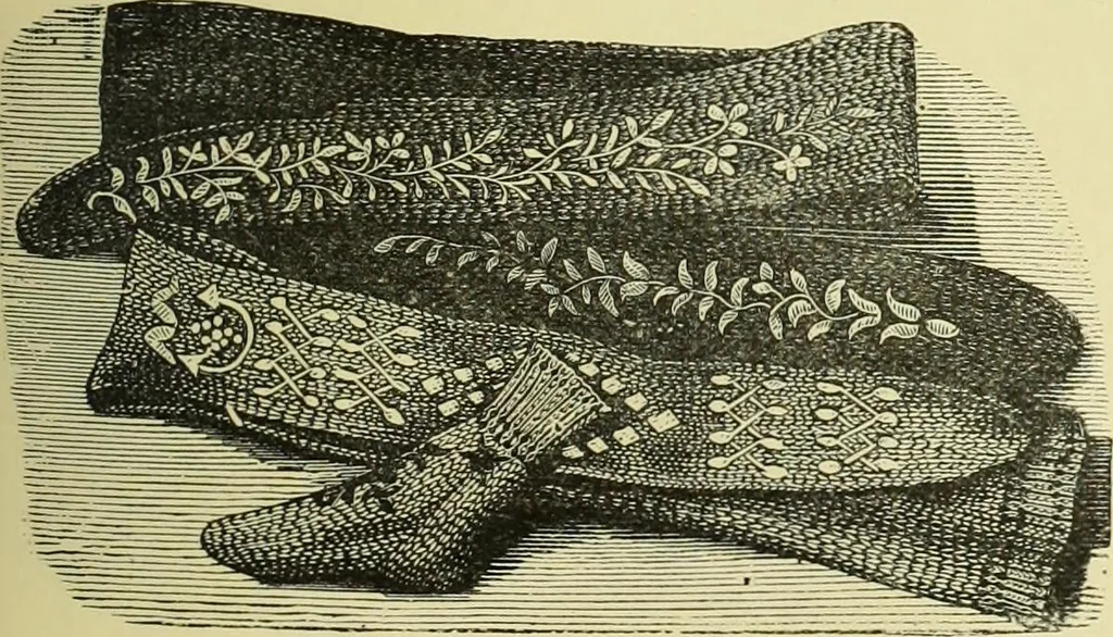 An illustration from The dictionary of needlework : an encyclopaedia of artistic, plain, and fancy needlework dealing fully with the details of all the stitches employed, the method of working, the materials used, the meaning of technical terms, and, where necessary, tracing the origin and history of the various works described, 1882, leaf 122