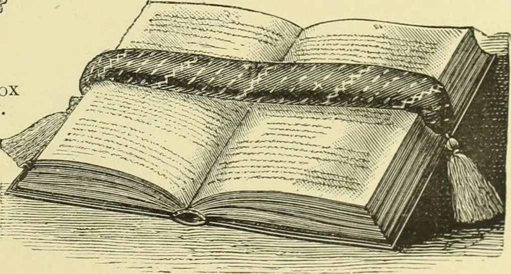 An illustration from The dictionary of needlework : an encyclopaedia of artistic, plain, and fancy needlework dealing fully with the details of all the stitches employed, the method of working, the materials used, the meaning of technical terms, and, where necessary, tracing the origin and history of the various works described, 1882, leaf 122