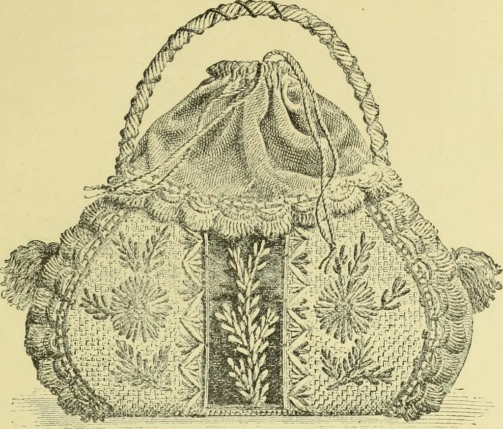 An illustration from The dictionary of needlework : an encyclopaedia of artistic, plain, and fancy needlework dealing fully with the details of all the stitches employed, the method of working, the materials used, the meaning of technical terms, and, where necessary, tracing the origin and history of the various works described, 1882, leaf 134