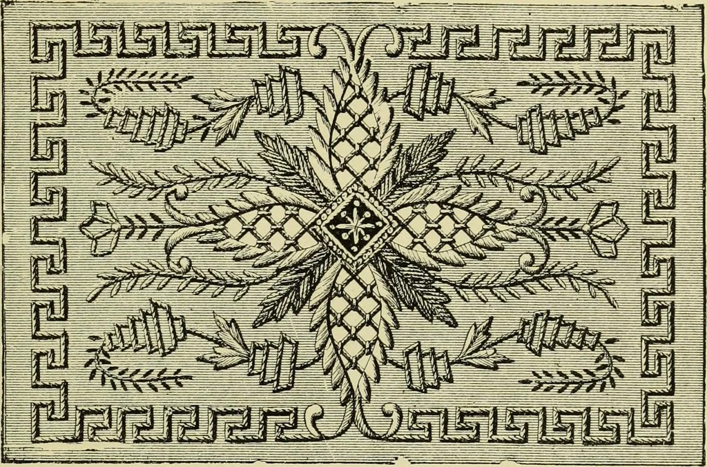 An illustration from The dictionary of needlework : an encyclopaedia of artistic, plain, and fancy needlework dealing fully with the details of all the stitches employed, the method of working, the materials used, the meaning of technical terms, and, where necessary, tracing the origin and history of the various works described, 1882, leaf 140