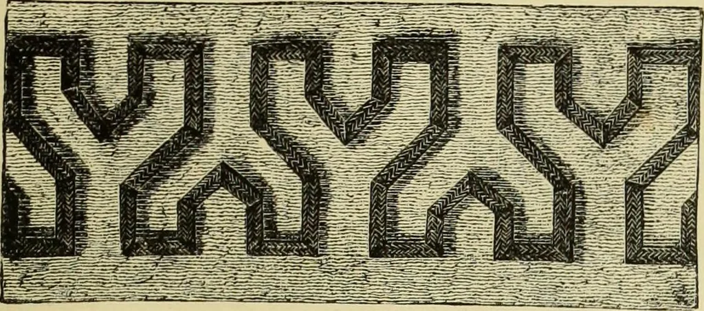 An illustration from The dictionary of needlework : an encyclopaedia of artistic, plain, and fancy needlework dealing fully with the details of all the stitches employed, the method of working, the materials used, the meaning of technical terms, and, where necessary, tracing the origin and history of the various works described, 1882, leaf 144