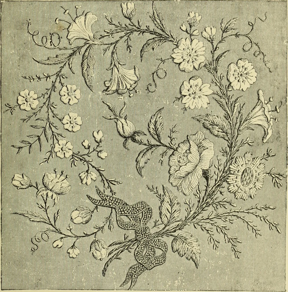 An illustration from The dictionary of needlework : an encyclopaedia of artistic, plain, and fancy needlework dealing fully with the details of all the stitches employed, the method of working, the materials used, the meaning of technical terms, and, where necessary, tracing the origin and history of the various works described, 1882, leaf 144