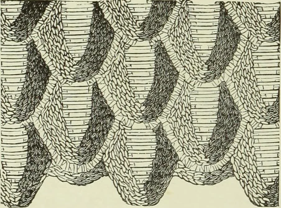 An illustration from The dictionary of needlework : an encyclopaedia of artistic, plain, and fancy needlework dealing fully with the details of all the stitches employed, the method of working, the materials used, the meaning of technical terms, and, where necessary, tracing the origin and history of the various works described, 1882, leaf 15