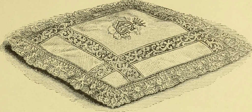 An illustration from The dictionary of needlework : an encyclopaedia of artistic, plain, and fancy needlework dealing fully with the details of all the stitches employed, the method of working, the materials used, the meaning of technical terms, and, where necessary, tracing the origin and history of the various works described, 1882, leaf 158