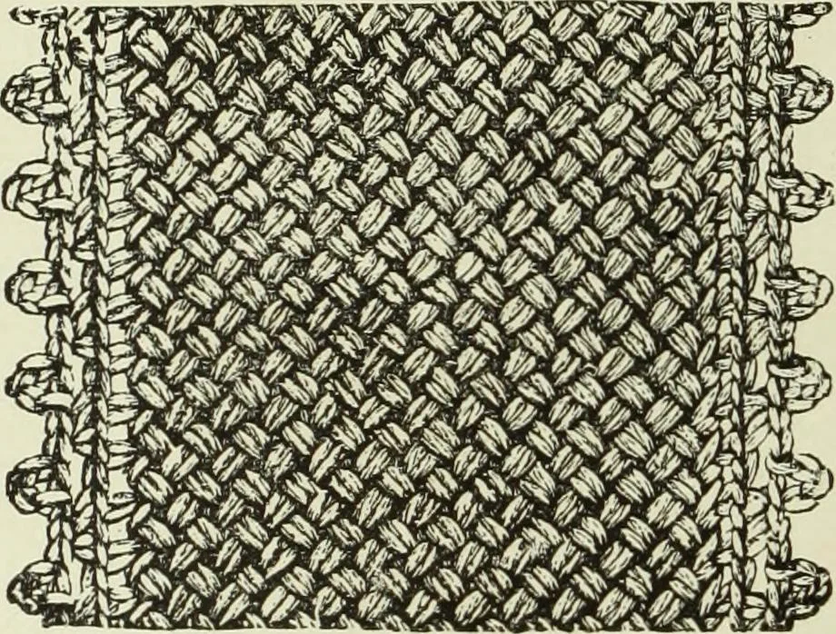 An illustration from The dictionary of needlework : an encyclopaedia of artistic, plain, and fancy needlework dealing fully with the details of all the stitches employed, the method of working, the materials used, the meaning of technical terms, and, where necessary, tracing the origin and history of the various works described, 1882, leaf 19