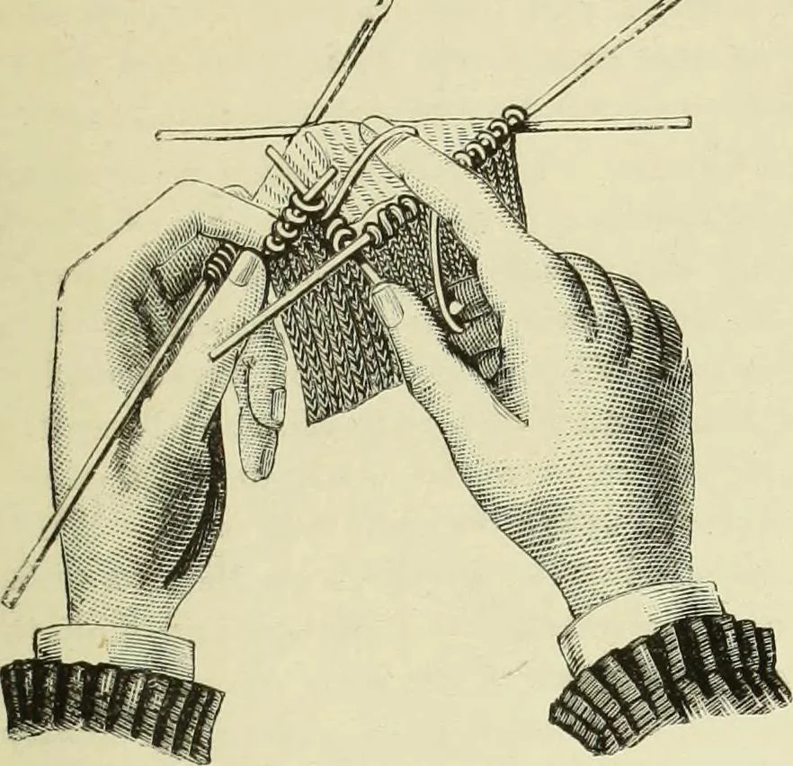 An illustration from The dictionary of needlework : an encyclopaedia of artistic, plain, and fancy needlework dealing fully with the details of all the stitches employed, the method of working, the materials used, the meaning of technical terms, and, where necessary, tracing the origin and history of the various works described, 1882, leaf 28