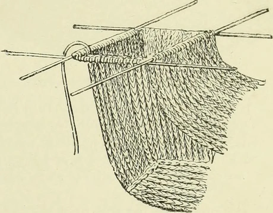 An illustration from The dictionary of needlework : an encyclopaedia of artistic, plain, and fancy needlework dealing fully with the details of all the stitches employed, the method of working, the materials used, the meaning of technical terms, and, where necessary, tracing the origin and history of the various works described, 1882, leaf 28