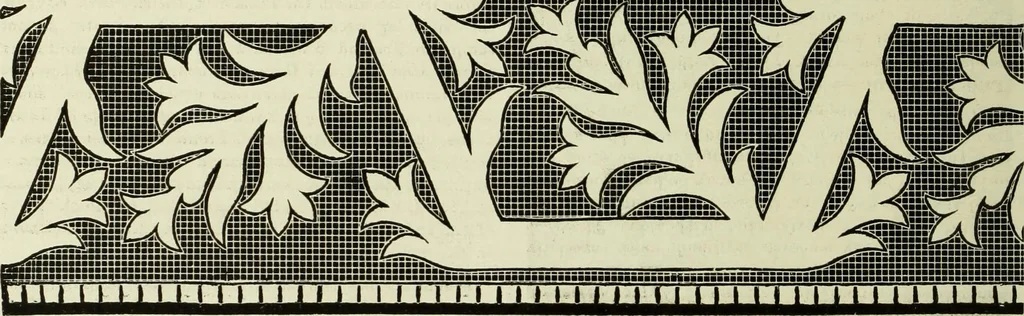 An illustration from The dictionary of needlework : an encyclopaedia of artistic, plain, and fancy needlework dealing fully with the details of all the stitches employed, the method of working, the materials used, the meaning of technical terms, and, where necessary, tracing the origin and history of the various works described, 1882, leaf 51