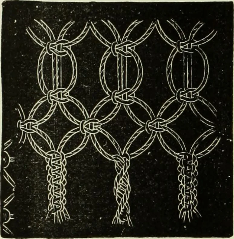 An illustration from The dictionary of needlework : an encyclopaedia of artistic, plain, and fancy needlework dealing fully with the details of all the stitches employed, the method of working, the materials used, the meaning of technical terms, and, where necessary, tracing the origin and history of the various works described, 1882, leaf 59