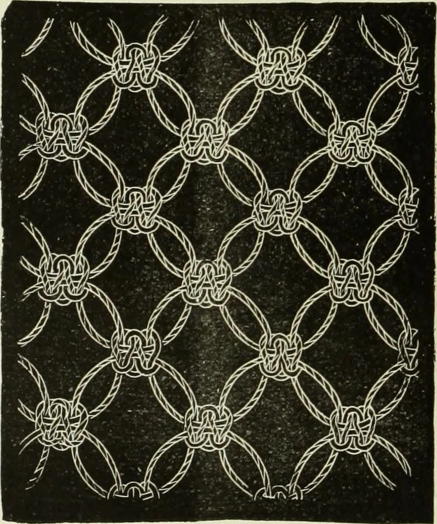 An illustration from The dictionary of needlework : an encyclopaedia of artistic, plain, and fancy needlework dealing fully with the details of all the stitches employed, the method of working, the materials used, the meaning of technical terms, and, where necessary, tracing the origin and history of the various works described, 1882, leaf 59