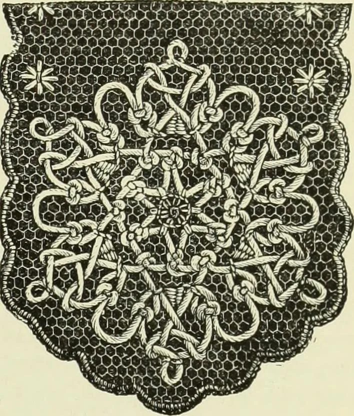 An illustration from The dictionary of needlework : an encyclopaedia of artistic, plain, and fancy needlework dealing fully with the details of all the stitches employed, the method of working, the materials used, the meaning of technical terms, and, where necessary, tracing the origin and history of the various works described, 1882, leaf 84