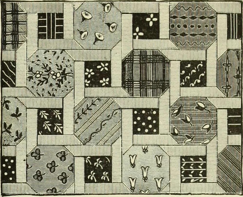 An illustration from The dictionary of needlework : an encyclopaedia of artistic, plain, and fancy needlework dealing fully with the details of all the stitches employed, the method of working, the materials used, the meaning of technical terms, and, where necessary, tracing the origin and history of the various works described, 1882, leaf 10