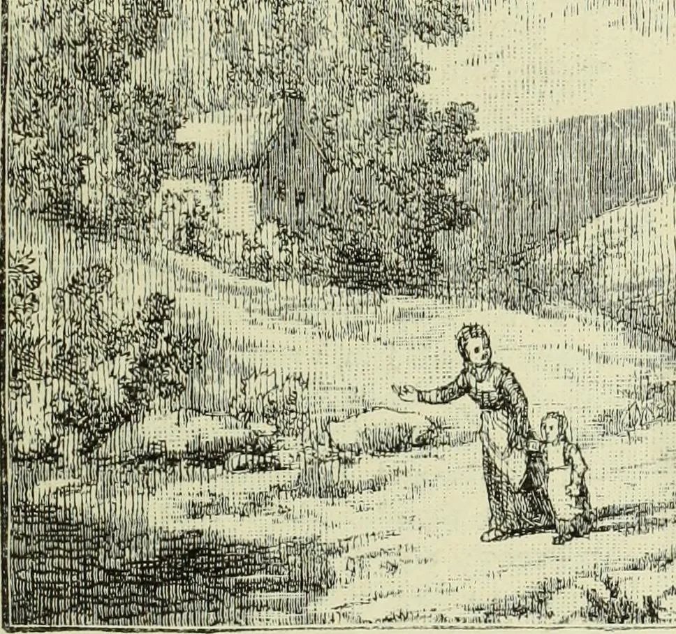 An illustration from The dictionary of needlework : an encyclopaedia of artistic, plain, and fancy needlework dealing fully with the details of all the stitches employed, the method of working, the materials used, the meaning of technical terms, and, where necessary, tracing the origin and history of the various works described, 1882, leaf 108