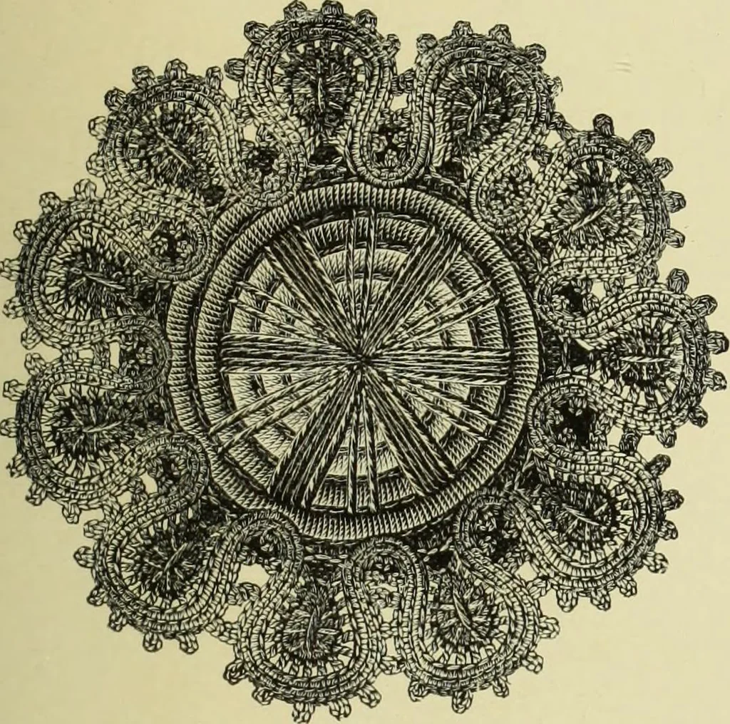 An illustration from The dictionary of needlework : an encyclopaedia of artistic, plain, and fancy needlework dealing fully with the details of all the stitches employed, the method of working, the materials used, the meaning of technical terms, and, where necessary, tracing the origin and history of the various works described, 1882, leaf 116