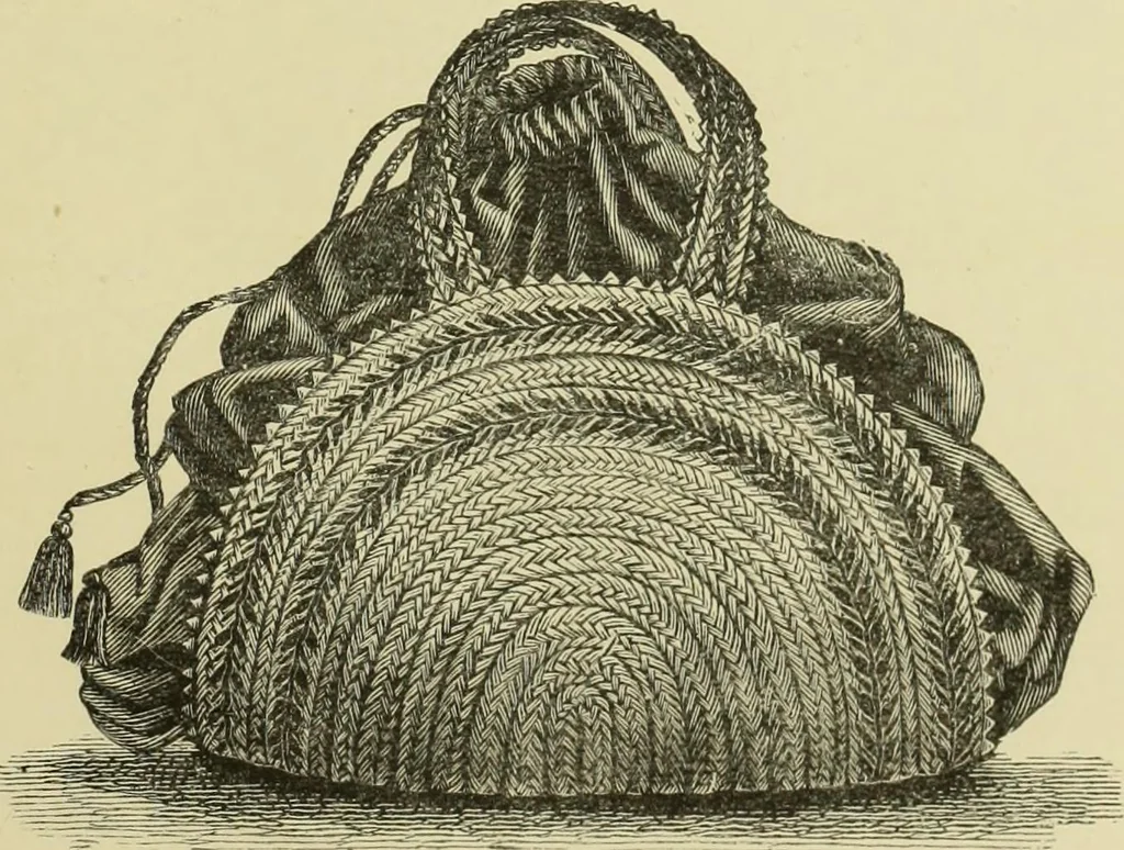 An illustration from The dictionary of needlework : an encyclopaedia of artistic, plain, and fancy needlework dealing fully with the details of all the stitches employed, the method of working, the materials used, the meaning of technical terms, and, where necessary, tracing the origin and history of the various works described, 1882, leaf 124