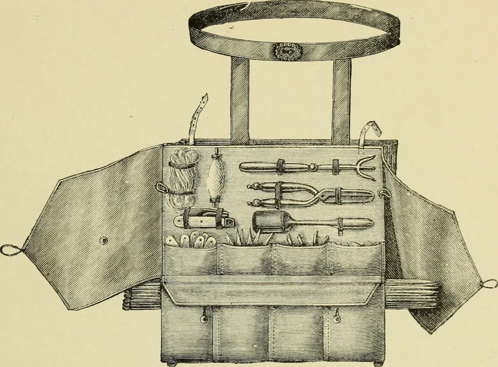 An illustration from The dictionary of needlework : an encyclopaedia of artistic, plain, and fancy needlework dealing fully with the details of all the stitches employed, the method of working, the materials used, the meaning of technical terms, and, where necessary, tracing the origin and history of the various works described, 1882, leaf 126