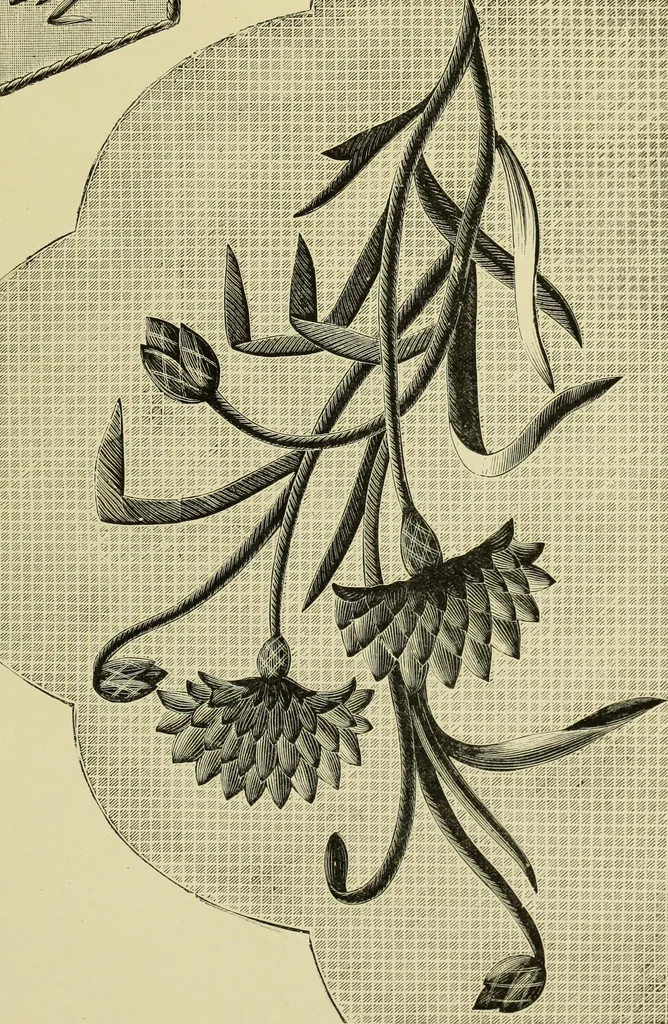 An illustration from The dictionary of needlework : an encyclopaedia of artistic, plain, and fancy needlework dealing fully with the details of all the stitches employed, the method of working, the materials used, the meaning of technical terms, and, where necessary, tracing the origin and history of the various works described, 1882, leaf 152