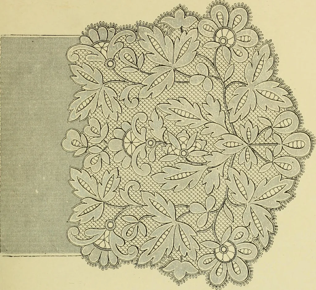 An illustration from The dictionary of needlework : an encyclopaedia of artistic, plain, and fancy needlework dealing fully with the details of all the stitches employed, the method of working, the materials used, the meaning of technical terms, and, where necessary, tracing the origin and history of the various works described, 1882, leaf 156