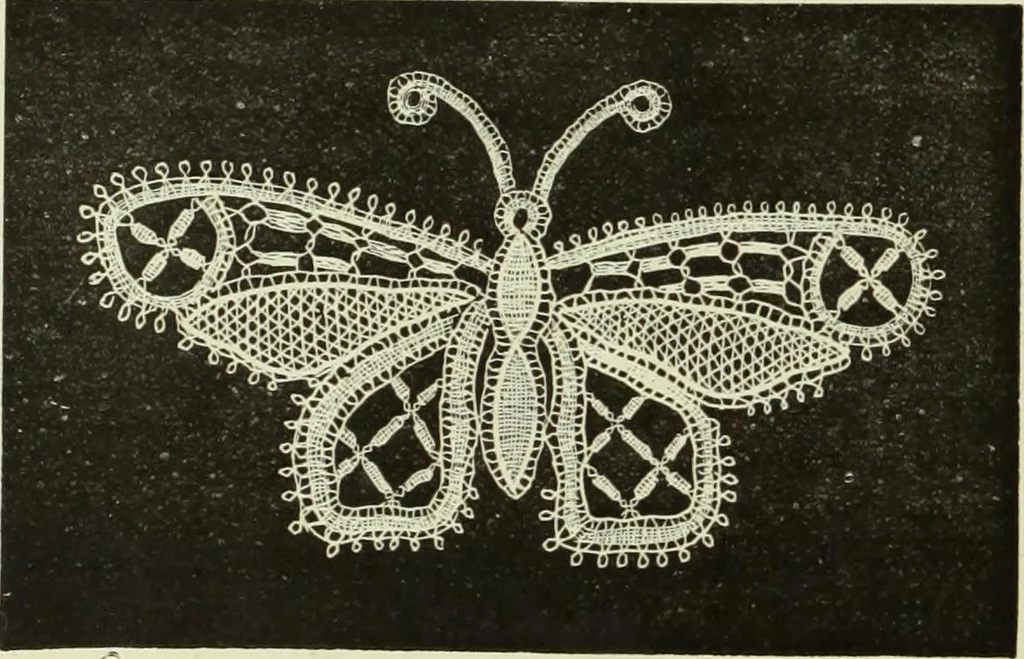 An illustration from The dictionary of needlework : an encyclopaedia of artistic, plain, and fancy needlework dealing fully with the details of all the stitches employed, the method of working, the materials used, the meaning of technical terms, and, where necessary, tracing the origin and history of the various works described, 1882, leaf 25