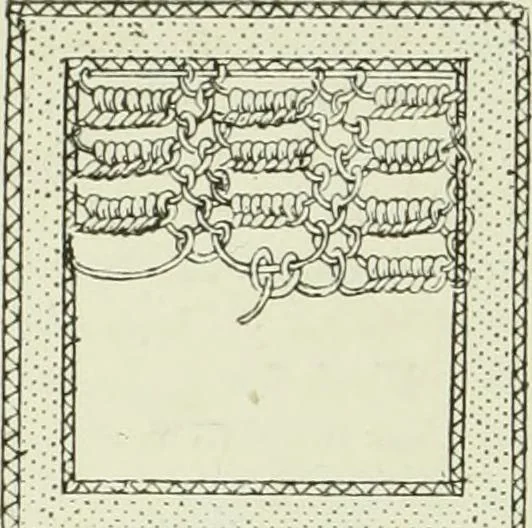 An illustration from The dictionary of needlework : an encyclopaedia of artistic, plain, and fancy needlework dealing fully with the details of all the stitches employed, the method of working, the materials used, the meaning of technical terms, and, where necessary, tracing the origin and history of the various works described, 1882, leaf 33