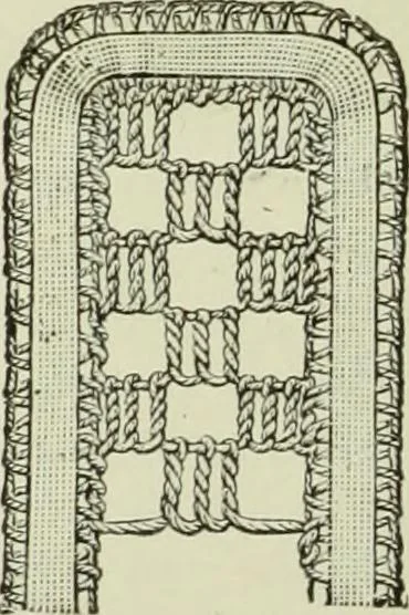 An illustration from The dictionary of needlework : an encyclopaedia of artistic, plain, and fancy needlework dealing fully with the details of all the stitches employed, the method of working, the materials used, the meaning of technical terms, and, where necessary, tracing the origin and history of the various works described, 1882, leaf 33