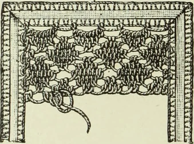 An illustration from The dictionary of needlework : an encyclopaedia of artistic, plain, and fancy needlework dealing fully with the details of all the stitches employed, the method of working, the materials used, the meaning of technical terms, and, where necessary, tracing the origin and history of the various works described, 1882, leaf 35