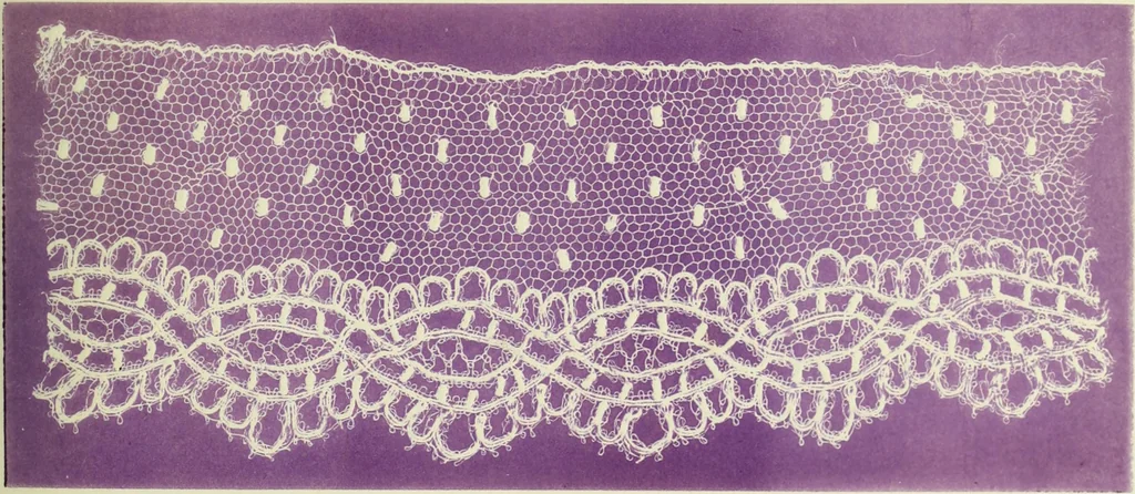 An illustration from The dictionary of needlework : an encyclopaedia of artistic, plain, and fancy needlework dealing fully with the details of all the stitches employed, the method of working, the materials used, the meaning of technical terms, and, where necessary, tracing the origin and history of the various works described, 1882, leaf 40