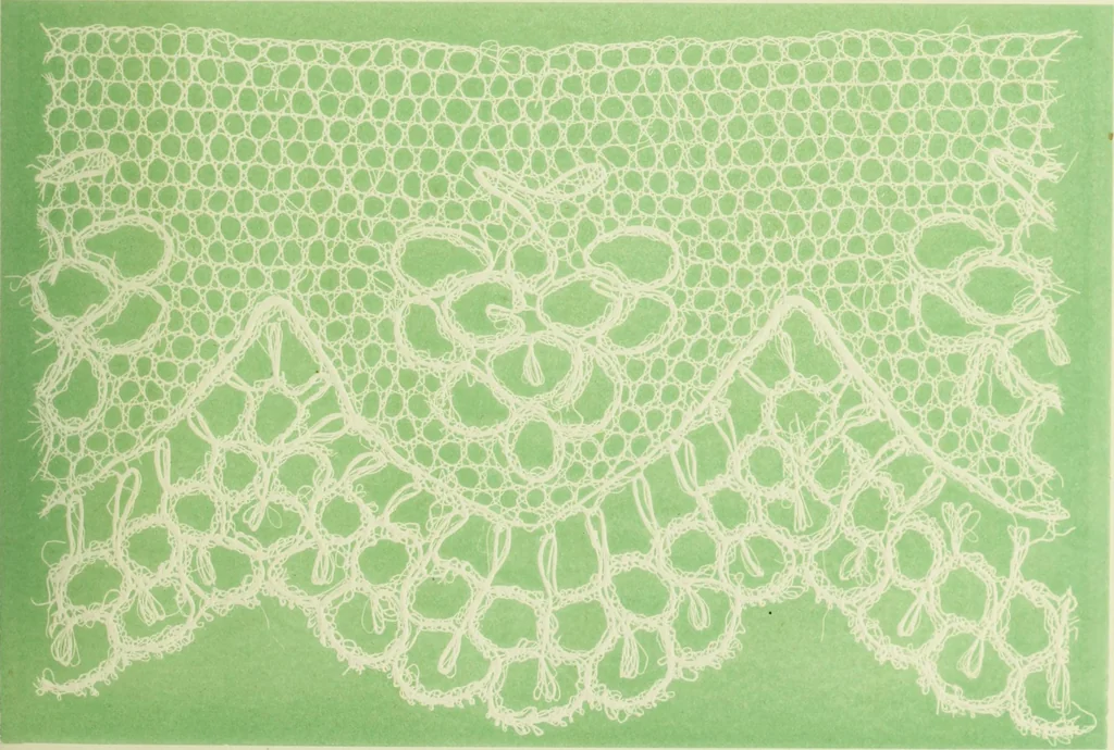 An illustration from The dictionary of needlework : an encyclopaedia of artistic, plain, and fancy needlework dealing fully with the details of all the stitches employed, the method of working, the materials used, the meaning of technical terms, and, where necessary, tracing the origin and history of the various works described, 1882, leaf 58
