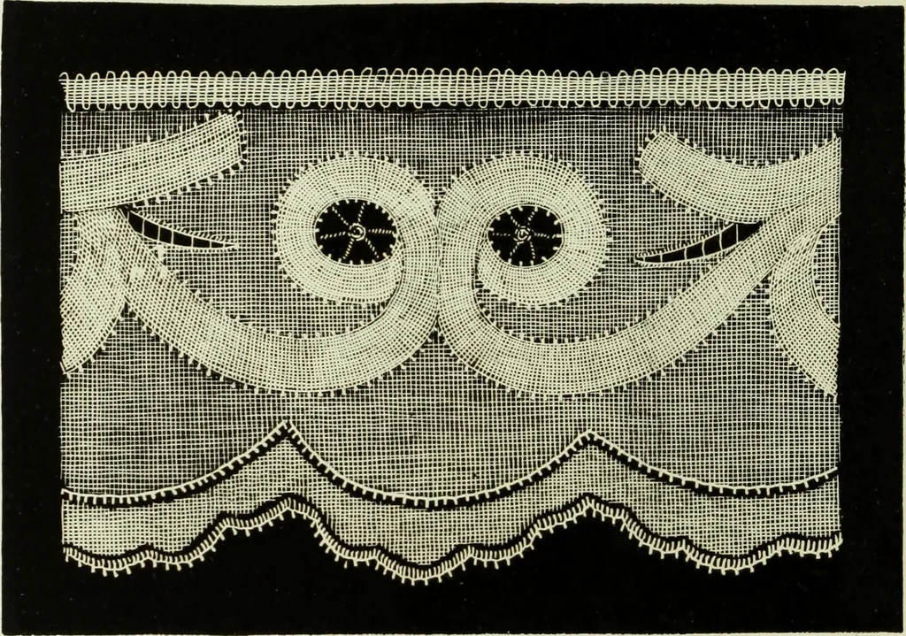 An illustration from The dictionary of needlework : an encyclopaedia of artistic, plain, and fancy needlework dealing fully with the details of all the stitches employed, the method of working, the materials used, the meaning of technical terms, and, where necessary, tracing the origin and history of the various works described, 1882, leaf 81