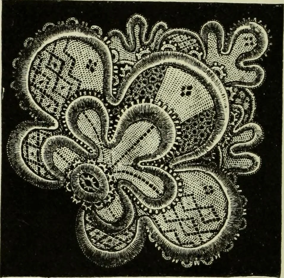 An illustration from The dictionary of needlework : an encyclopaedia of artistic, plain, and fancy needlework dealing fully with the details of all the stitches employed, the method of working, the materials used, the meaning of technical terms, and, where necessary, tracing the origin and history of the various works described, 1882, leaf 89