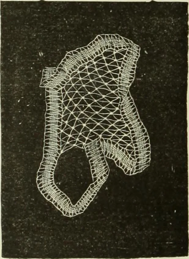 An illustration from The dictionary of needlework : an encyclopaedia of artistic, plain, and fancy needlework dealing fully with the details of all the stitches employed, the method of working, the materials used, the meaning of technical terms, and, where necessary, tracing the origin and history of the various works described, 1882, leaf 93