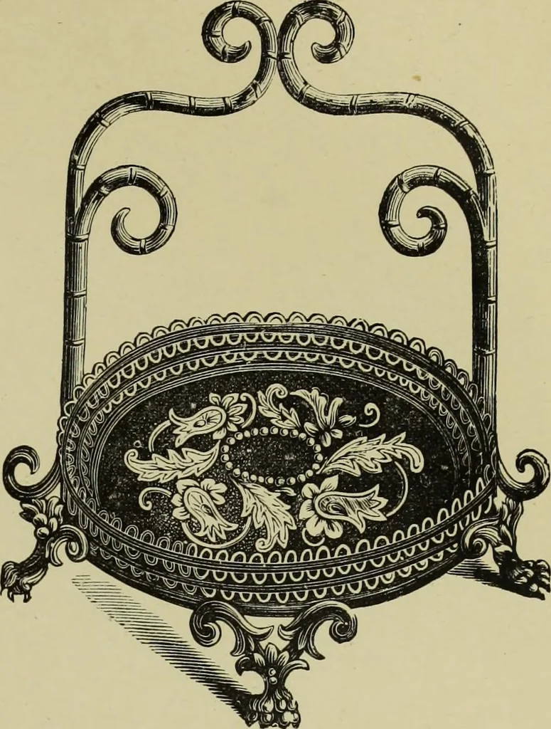 An illustration from The dictionary of needlework : an encyclopaedia of artistic, plain, and fancy needlework dealing fully with the details of all the stitches employed, the method of working, the materials used, the meaning of technical terms, and, where necessary, tracing the origin and history of the various works described, 1882, leaf 101