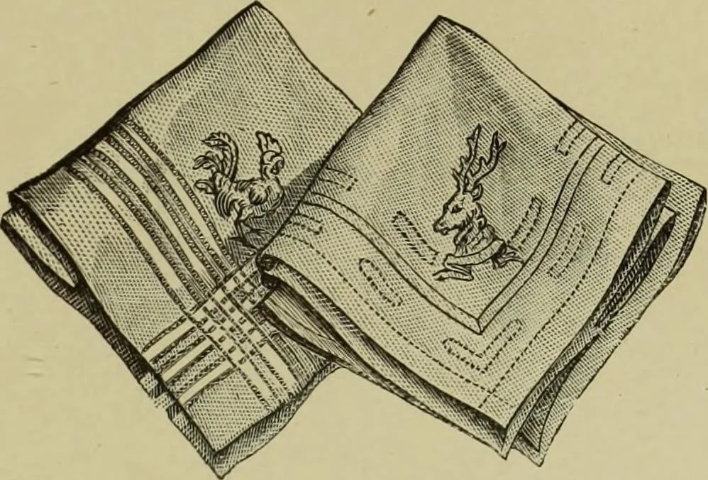 An illustration from The dictionary of needlework : an encyclopaedia of artistic, plain, and fancy needlework dealing fully with the details of all the stitches employed, the method of working, the materials used, the meaning of technical terms, and, where necessary, tracing the origin and history of the various works described, 1882, leaf 119