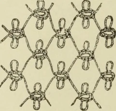 An illustration from The dictionary of needlework : an encyclopaedia of artistic, plain, and fancy needlework dealing fully with the details of all the stitches employed, the method of working, the materials used, the meaning of technical terms, and, where necessary, tracing the origin and history of the various works described, 1882, leaf 12