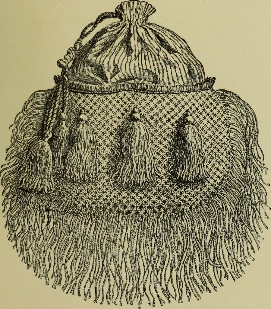 An illustration from The dictionary of needlework : an encyclopaedia of artistic, plain, and fancy needlework dealing fully with the details of all the stitches employed, the method of working, the materials used, the meaning of technical terms, and, where necessary, tracing the origin and history of the various works described, 1882, leaf 121