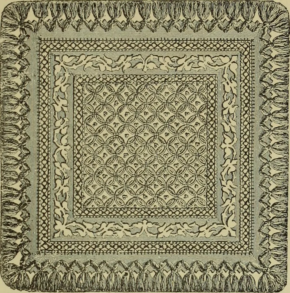 An illustration from The dictionary of needlework : an encyclopaedia of artistic, plain, and fancy needlework dealing fully with the details of all the stitches employed, the method of working, the materials used, the meaning of technical terms, and, where necessary, tracing the origin and history of the various works described, 1882, leaf 123