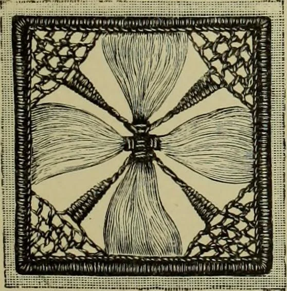 An illustration from The dictionary of needlework : an encyclopaedia of artistic, plain, and fancy needlework dealing fully with the details of all the stitches employed, the method of working, the materials used, the meaning of technical terms, and, where necessary, tracing the origin and history of the various works described, 1882, leaf 131