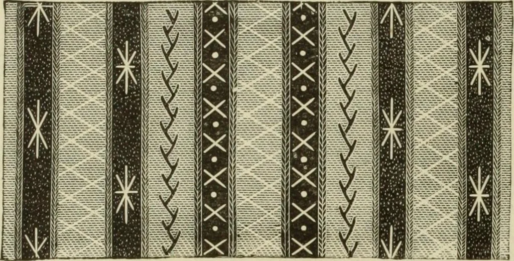 An illustration from The dictionary of needlework : an encyclopaedia of artistic, plain, and fancy needlework dealing fully with the details of all the stitches employed, the method of working, the materials used, the meaning of technical terms, and, where necessary, tracing the origin and history of the various works described, 1882, leaf 22