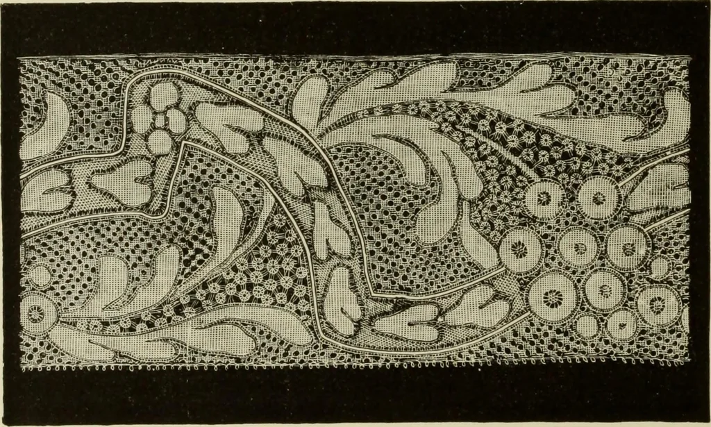 An illustration from The dictionary of needlework : an encyclopaedia of artistic, plain, and fancy needlework dealing fully with the details of all the stitches employed, the method of working, the materials used, the meaning of technical terms, and, where necessary, tracing the origin and history of the various works described, 1882, leaf 42