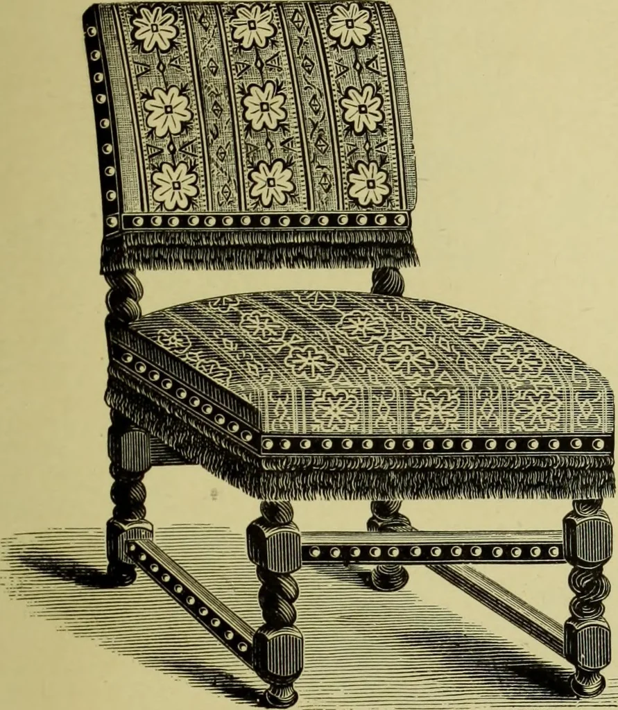 An illustration from The dictionary of needlework : an encyclopaedia of artistic, plain, and fancy needlework dealing fully with the details of all the stitches employed, the method of working, the materials used, the meaning of technical terms, and, where necessary, tracing the origin and history of the various works described, 1882, leaf 75